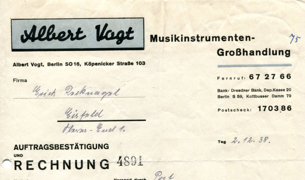 Musikinstrumente Gro&szlig;handlung Albert Vogt