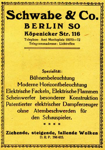 Schwabe B&uuml;hnenbeleuchtung