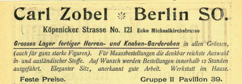 Carl Zobel Herrengardrobe