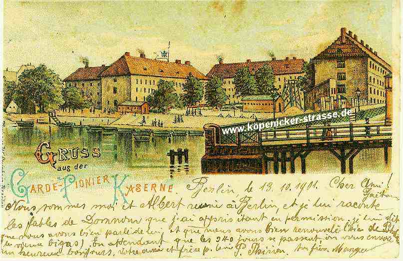 Spreeseite der Garde Pionier Kaserne
