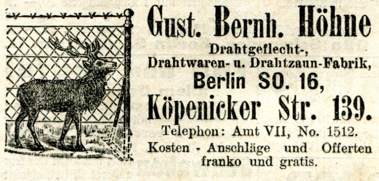 H&ouml;hne Drahtgeflecht