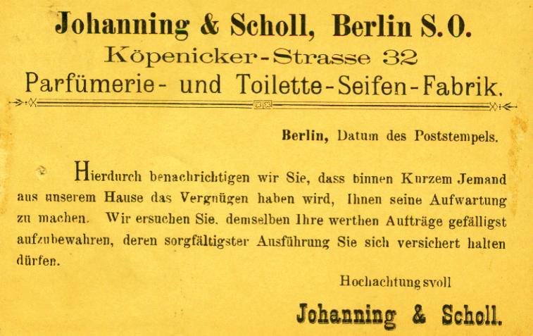 Parf&uuml;merie und Toilette - Seifen - Fabrik
