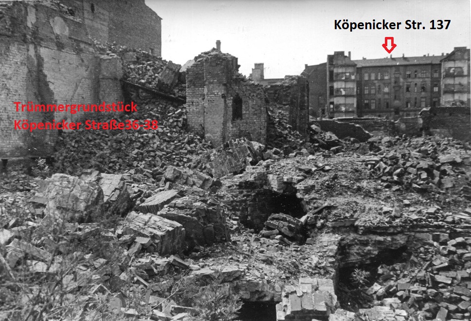 Kriegstr&uuml;mmer K&ouml;penicker Stra&szlig;e 36