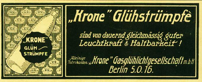 Krone Gasgl&uuml;hlicht Gesellschaft