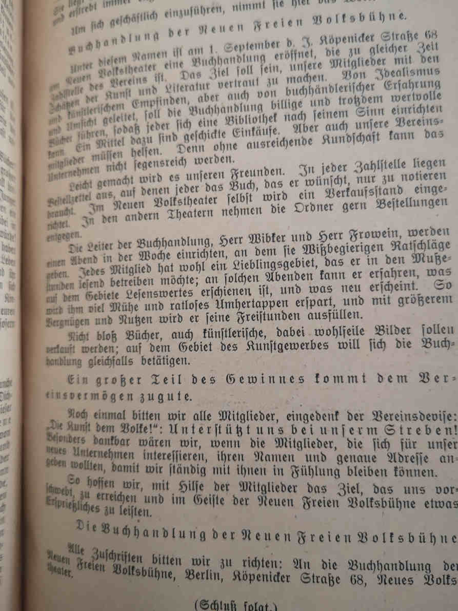 Volksb&uuml;hne Buchhandlung