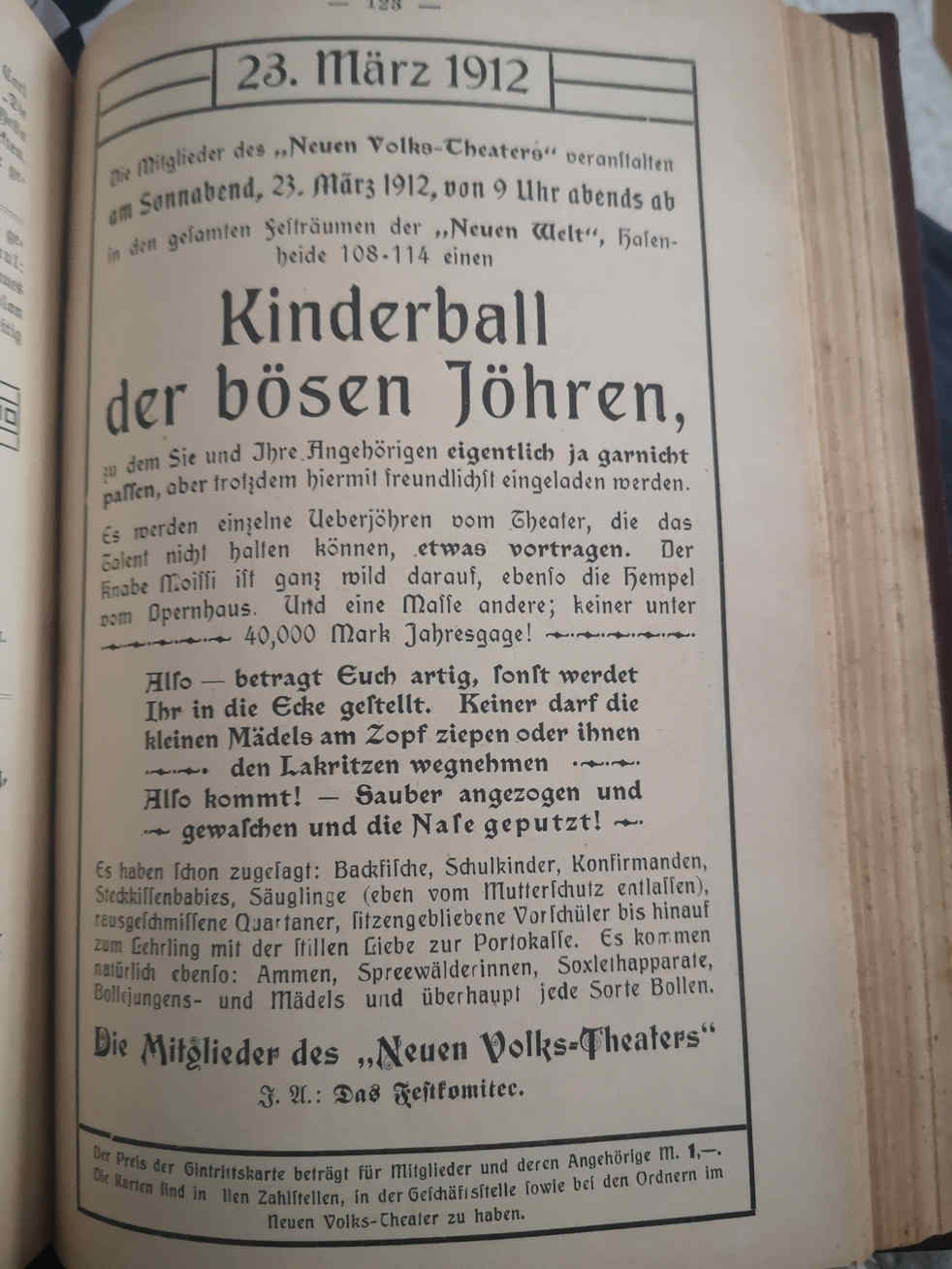 Kinderball der Volksb&uuml;hne