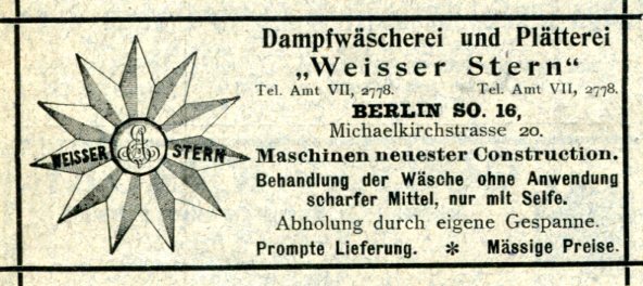 Dampfwäscherei und Plätterei