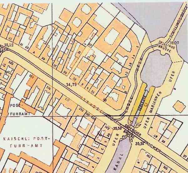 Plan mit Schillingbr&uuml;cke