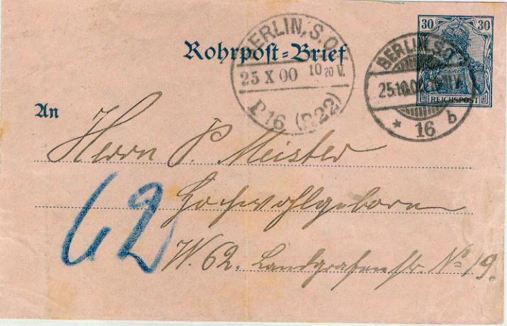 Rohrpost K&ouml;penicker Stra&szlig;e 122